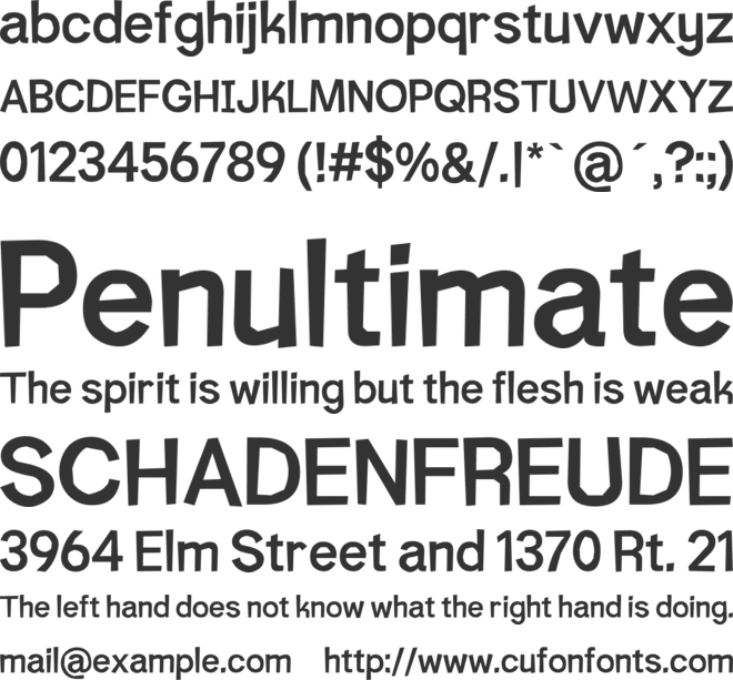 LT Woodchuck font preview