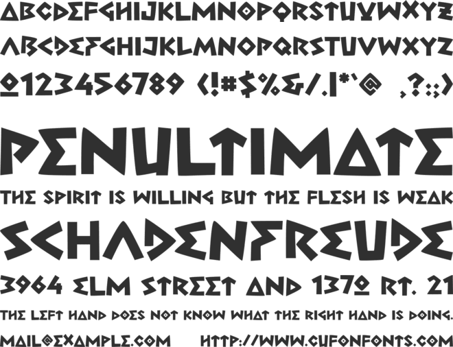 Greconian font preview