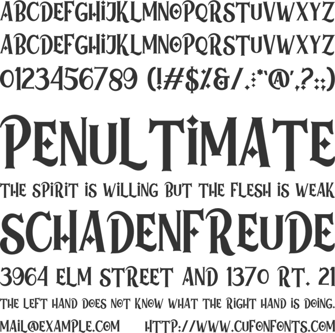 MEGLORIA font preview