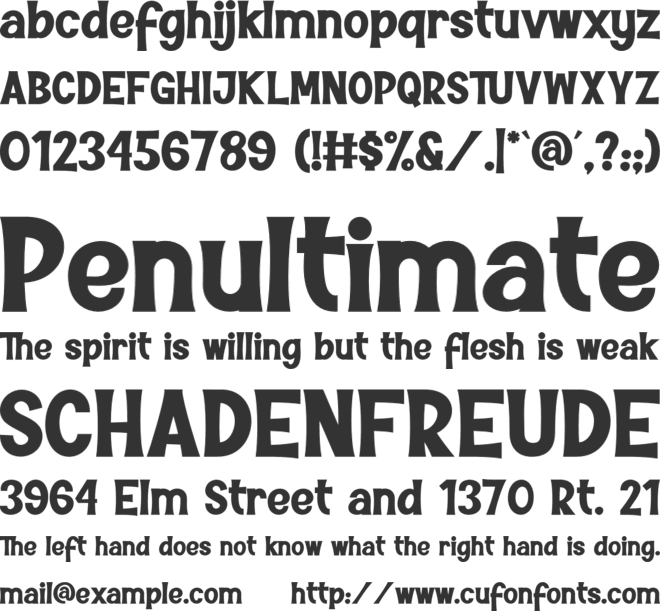 The Lucky Hamster font preview