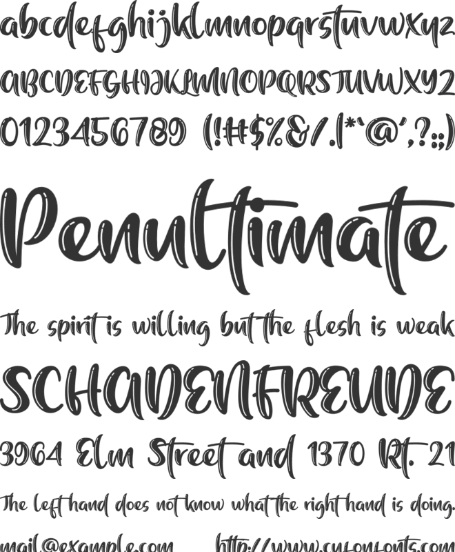 Manis Banget font preview