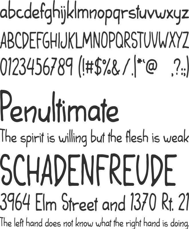 The Wanderer font preview