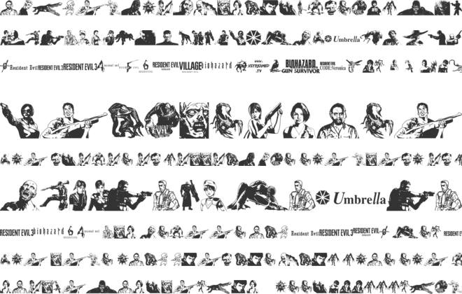 Resident Evil Rebirth font preview