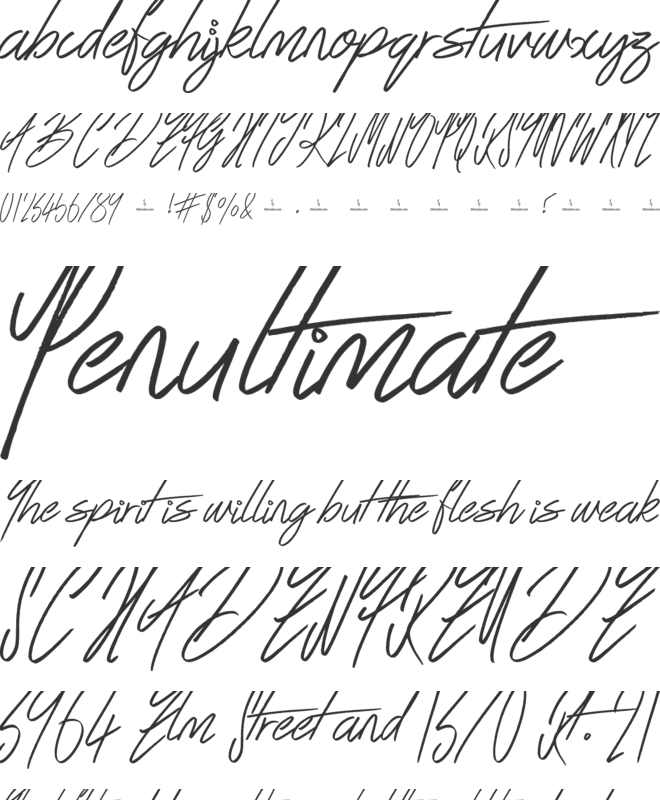 Perfume Shop font preview