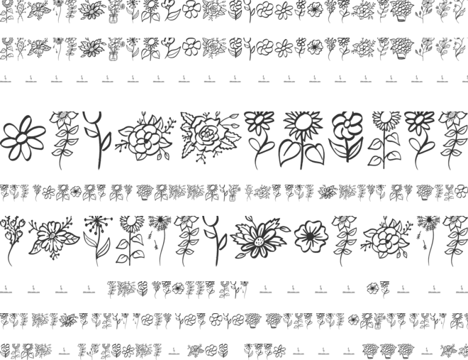 Garden Flowers font preview