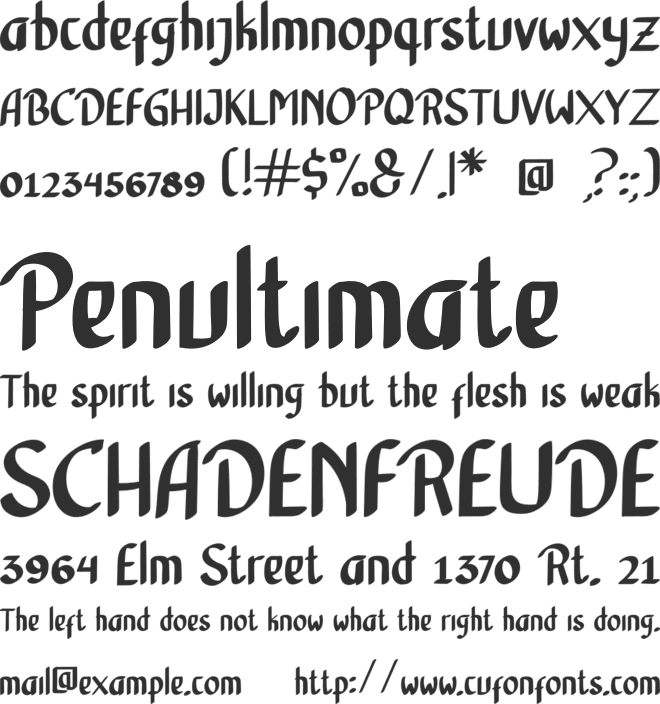 SQUIRELL font preview