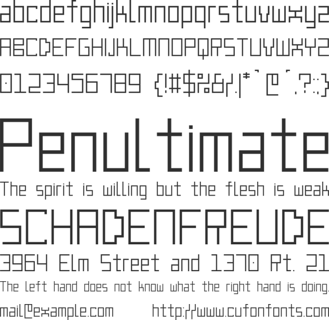 Linerama font preview