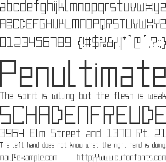 Linerama font preview