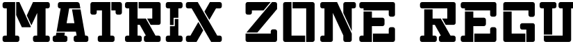 Matrix Zone Regular font