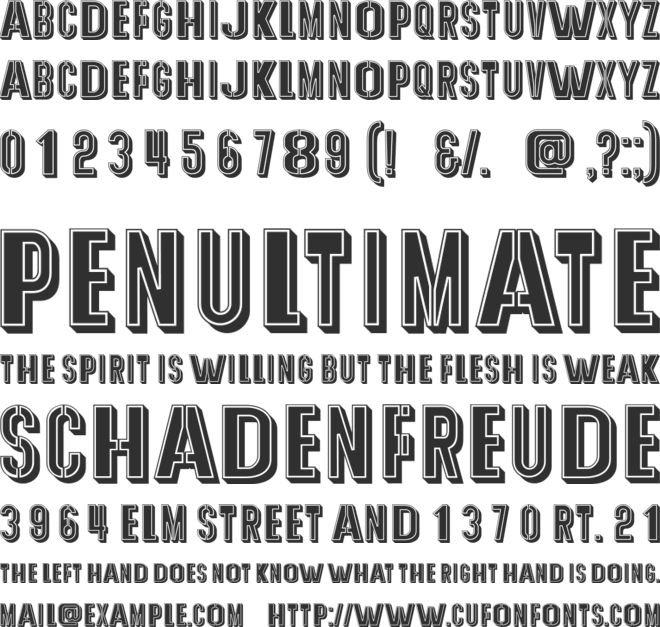 Army Watch font preview