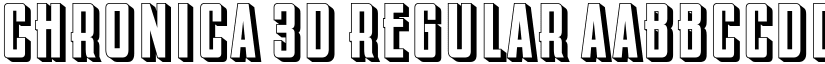 Chronica 3D Regular font