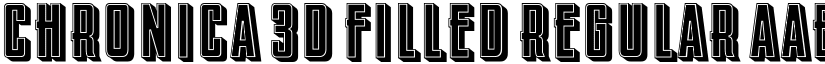 Chronica 3D Filled Regular font
