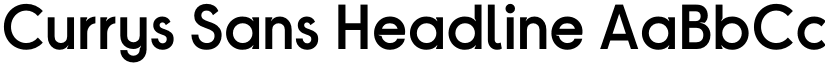 Currys Sans Headline font