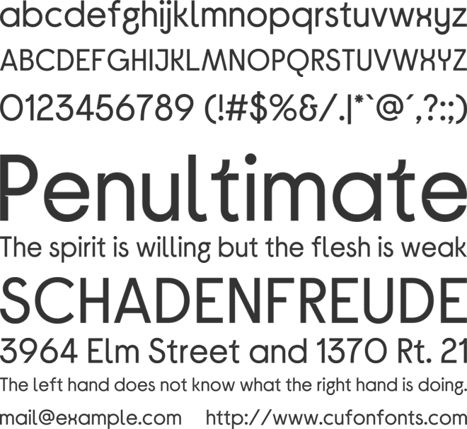 Currys Sans font preview