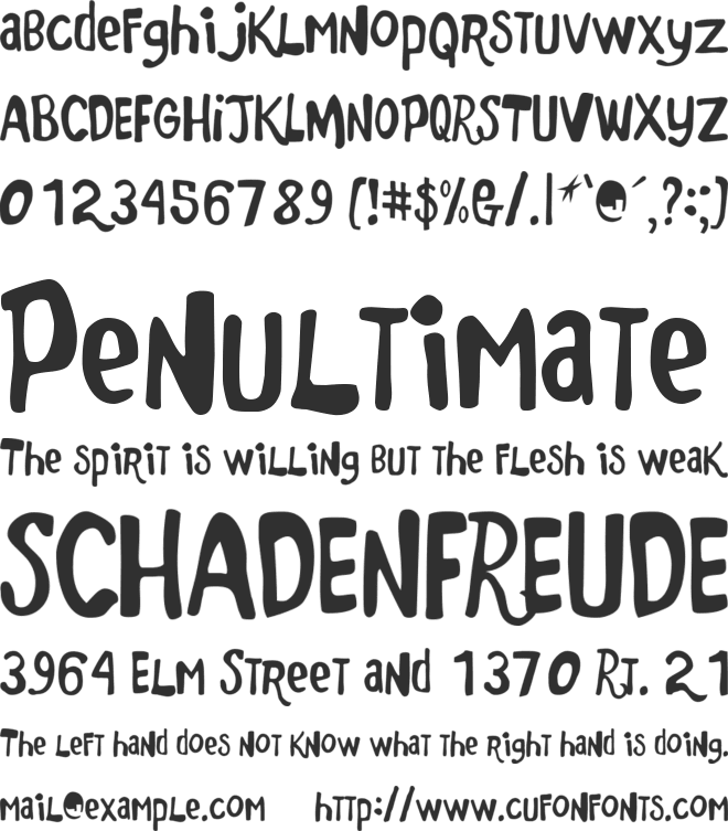 Marker Monkey FW font preview