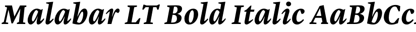 Malabar LT Bold Italic font