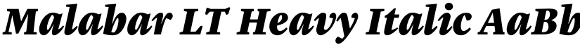 Malabar LT Heavy Italic font