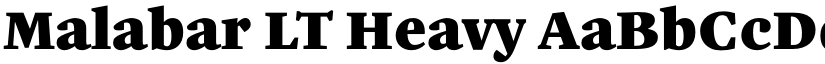 Malabar LT Heavy font
