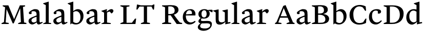 Malabar LT Regular font
