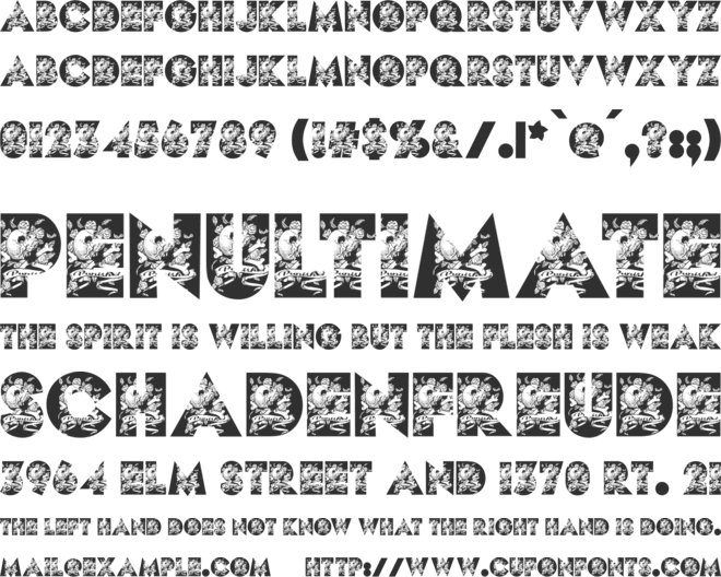 CROSSBONES PERSONAL USE font preview