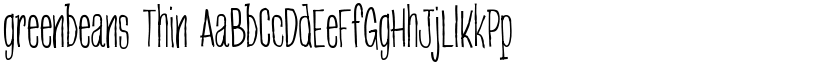 greenbeans Thin font