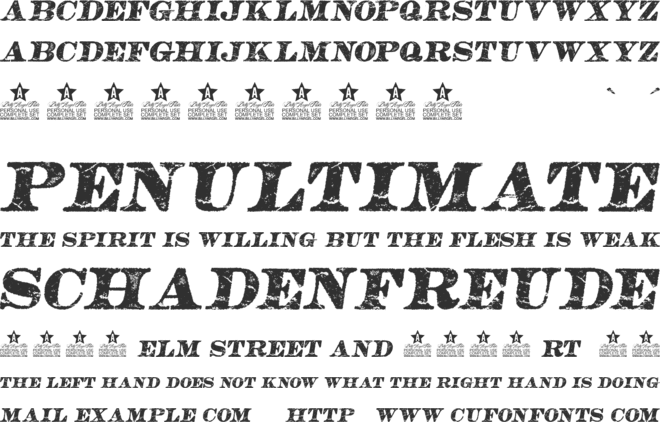 FOREST  PERSONAL USE font preview