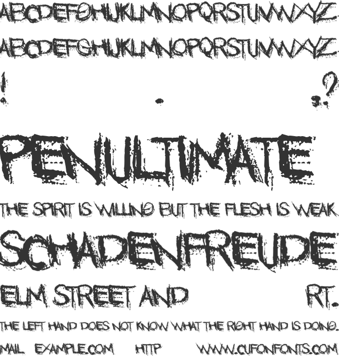 Garroting font preview