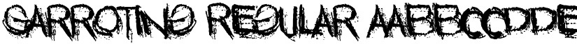 Garroting Regular font