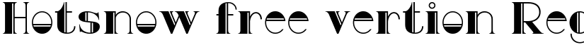 Hotsnow free vertion Regular font