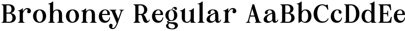 Brohoney Regular font