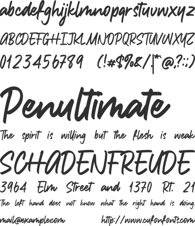 Callmounth font preview