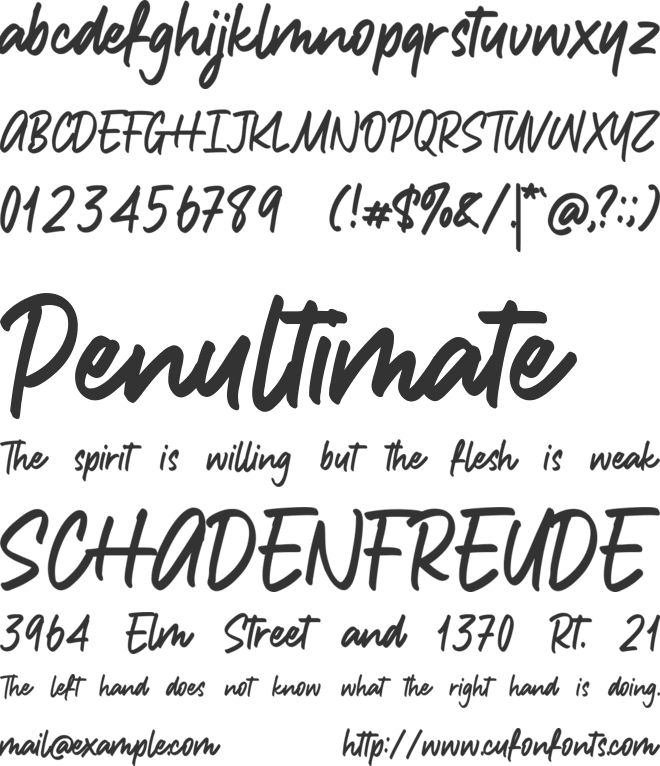 Callmounth font preview