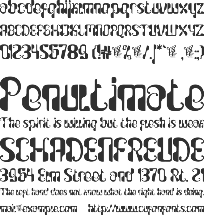 Antucious font preview