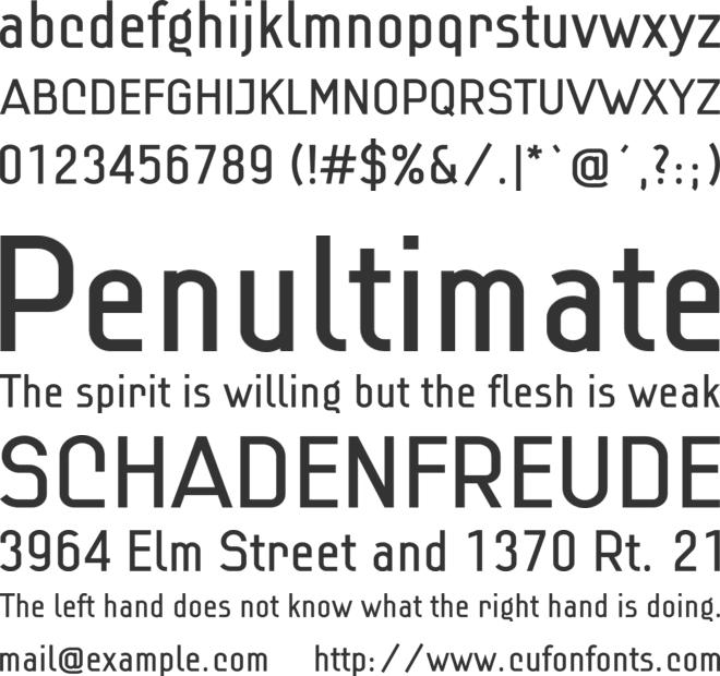 Lindau font preview