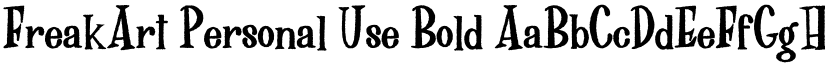 FreakArt Personal Use Bold font