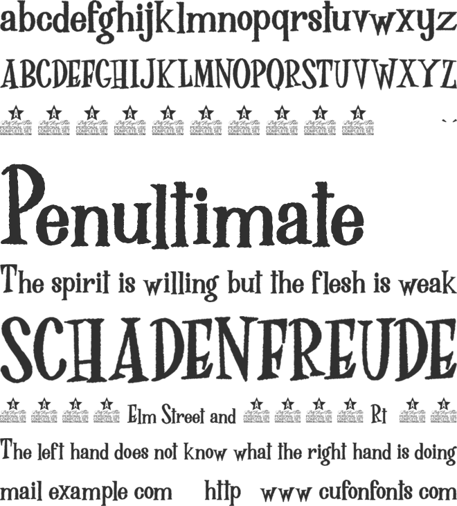 FreakArt Personal Use font preview
