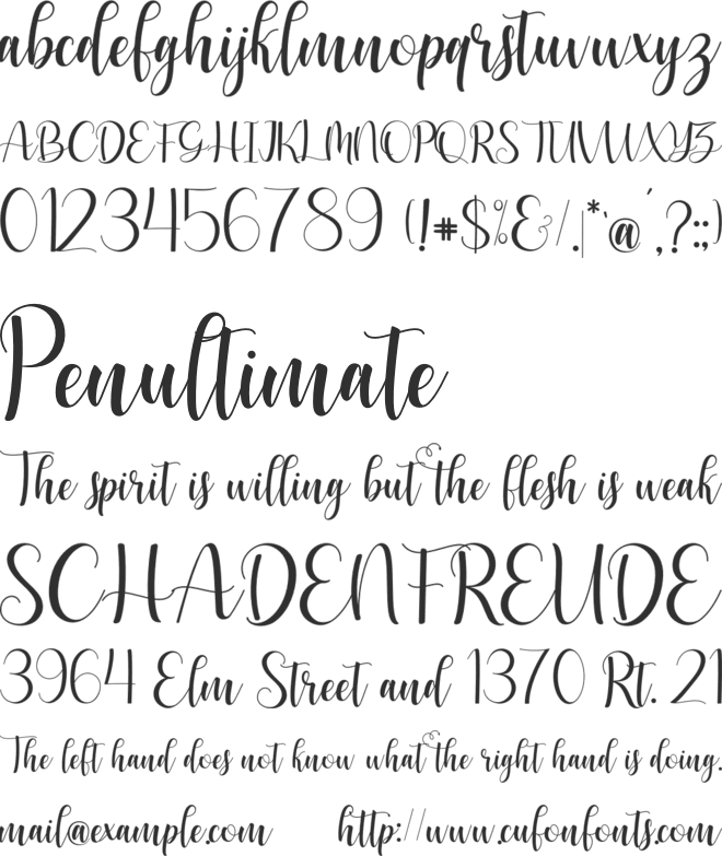 WinterMagical font preview