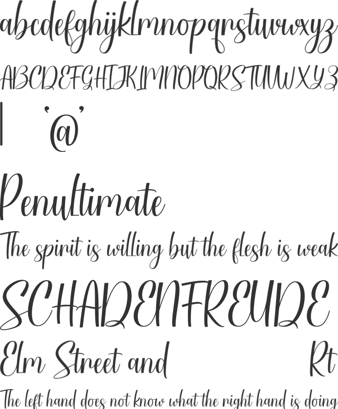 Hottmand font preview