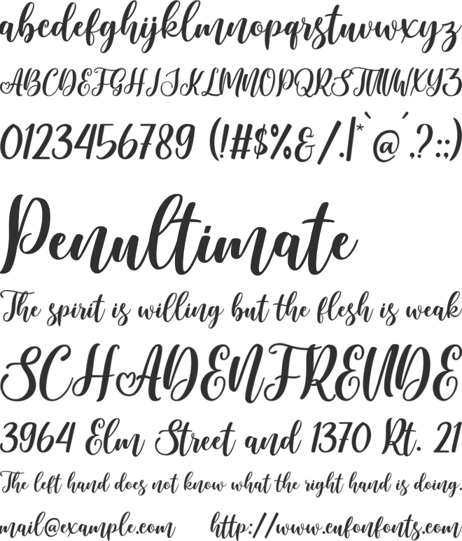 Beloved Christmas font preview