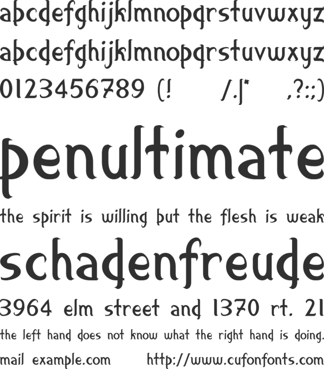 smallburg font preview