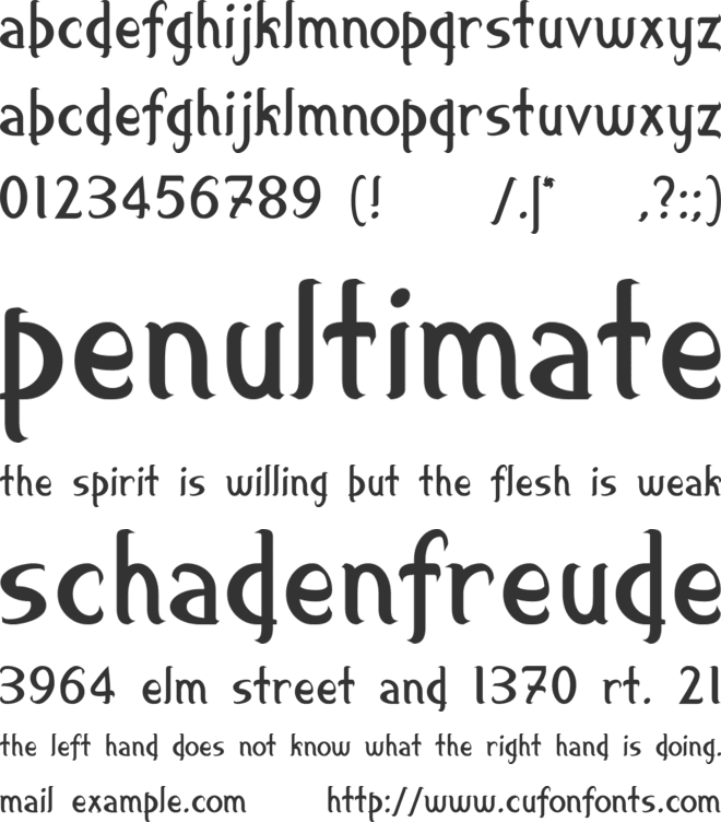smallburg font preview