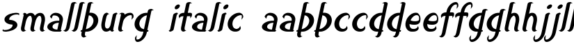 smallburg Italic font