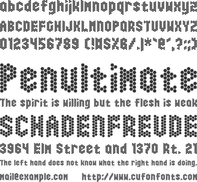 Honeycomb Happiness font preview