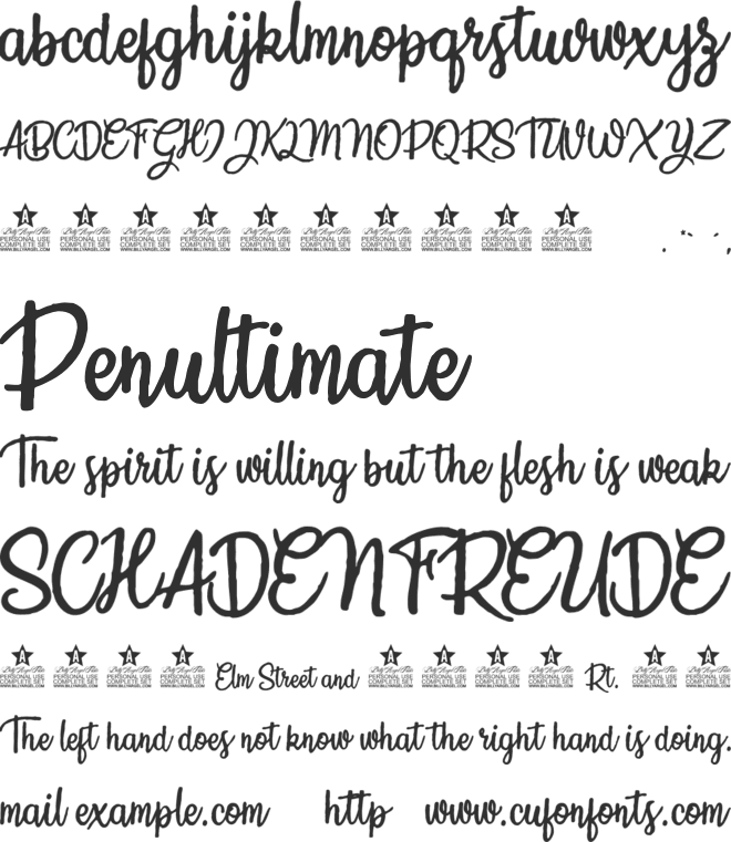 Crazy Summer Personal Use font preview