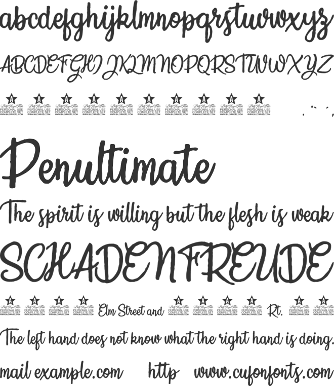 Crazy Summer Personal Use font preview