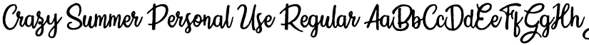 Crazy Summer Personal Use Regular font