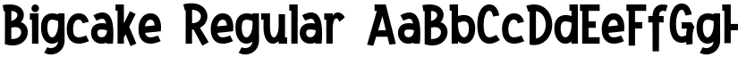 Bigcake Regular font