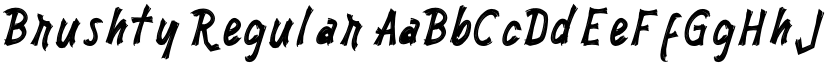 Brushty Regular font