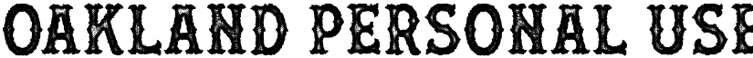 OAKLAND PERSONAL USE Regular font