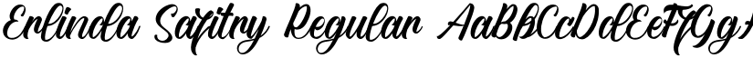 Erlinda Safitry Regular font